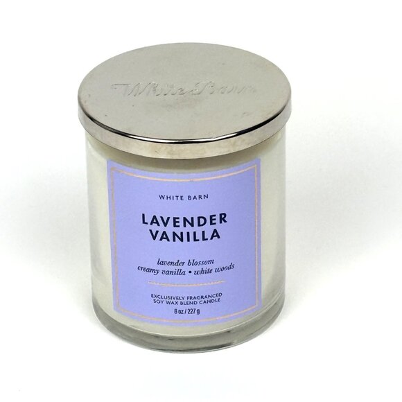 Bath & Body Works Lavender Vanilla Signature Single Wick Candle Glass Jar - Picture 5 of 11